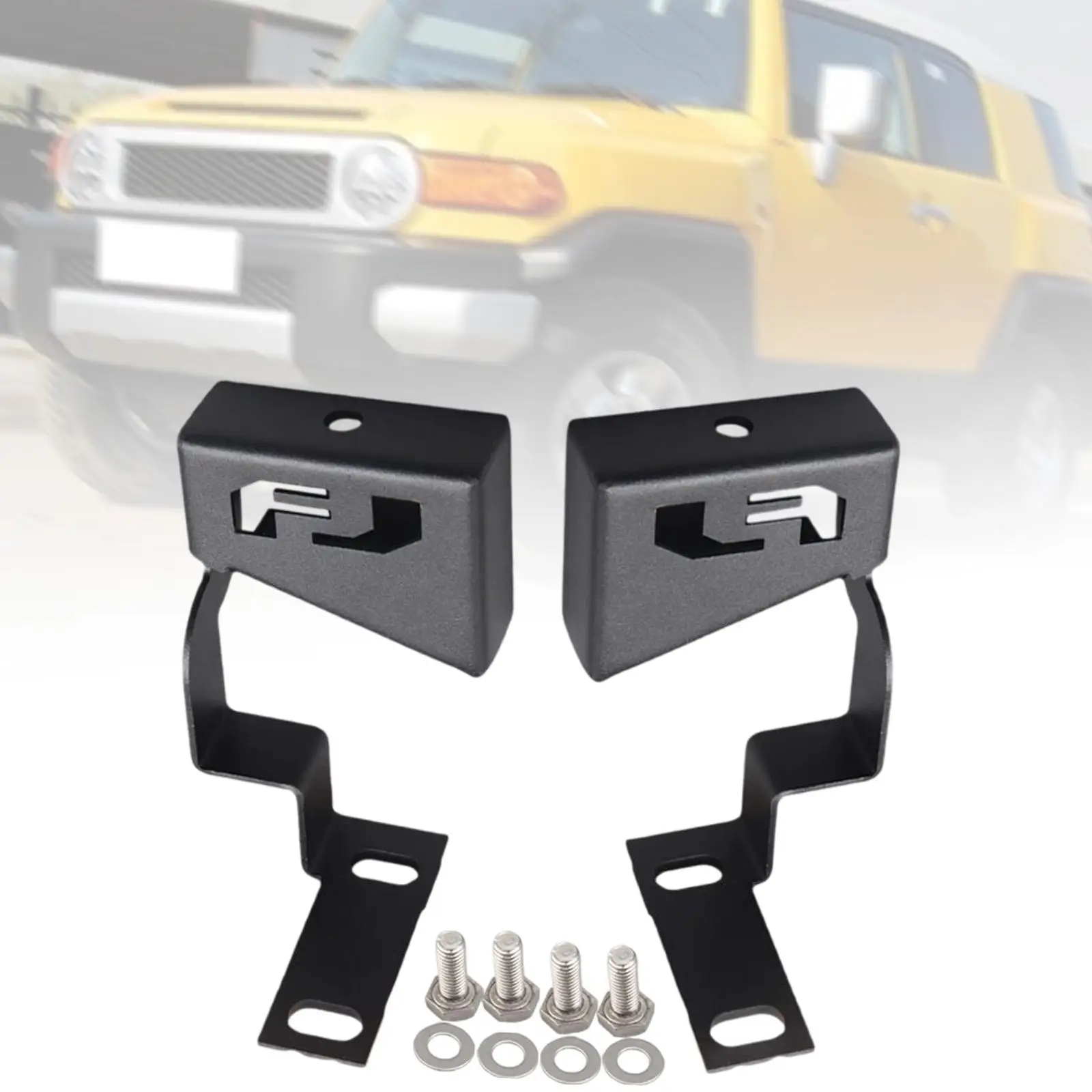 

Car Hood LED Spotlights Mounting Bracket Kit Metal Holder for FJ Cruiser 2007 2016 Improved Lighting