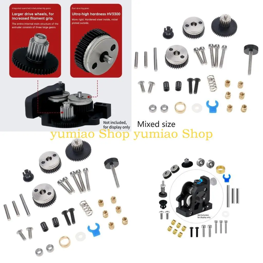 

587B 1 Set HGX Extruder Gear Kit HGX-LITE-Extruder Hardened Steel Nylon Extruder