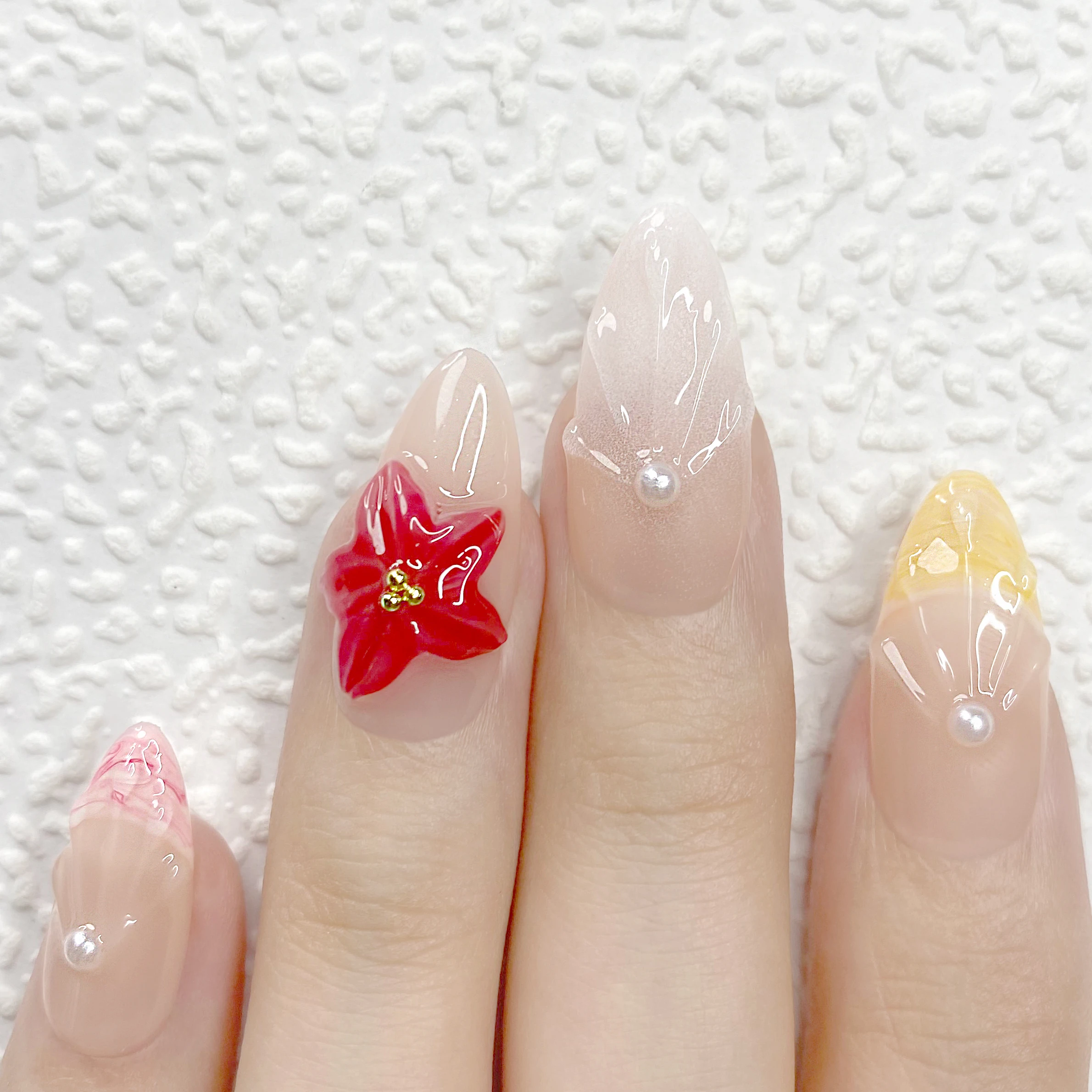 اضغط على الأظافر، مجموعة يدوية الصنع، أطراف أظافر وهمية، طلاء أظافر صناعية احترافي لسهولة الاستخدام والارتداء طويل الأمد