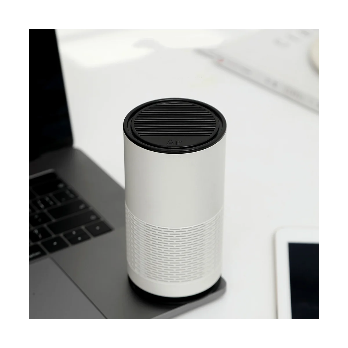 Car Air Purifier Purifier Hepa Filters Desktop Purifier USB Rechargeable Portable Air Cleaner Diffuser-Gray