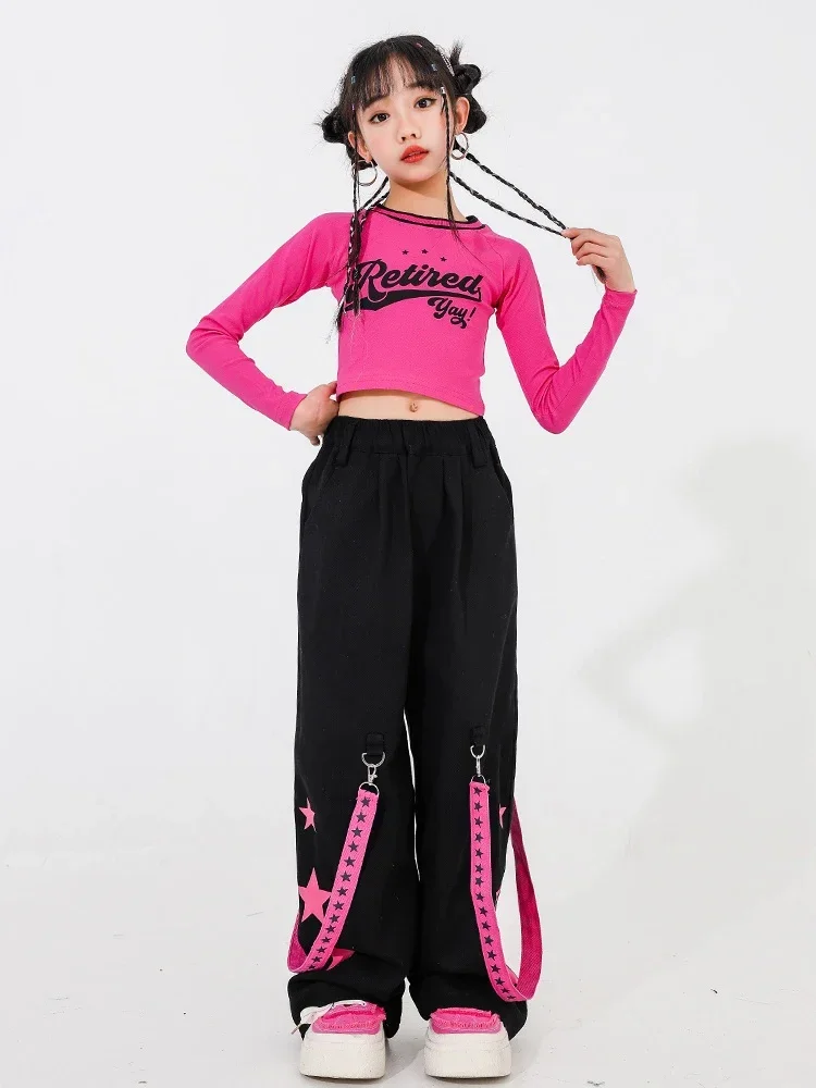 الفتيات الشارع ملابس رقص الهيب هوب الملابس الشارع الشهير الجاز الرقص أداء الملابس Kpop الزي المحاصيل القمم السراويل DL11697