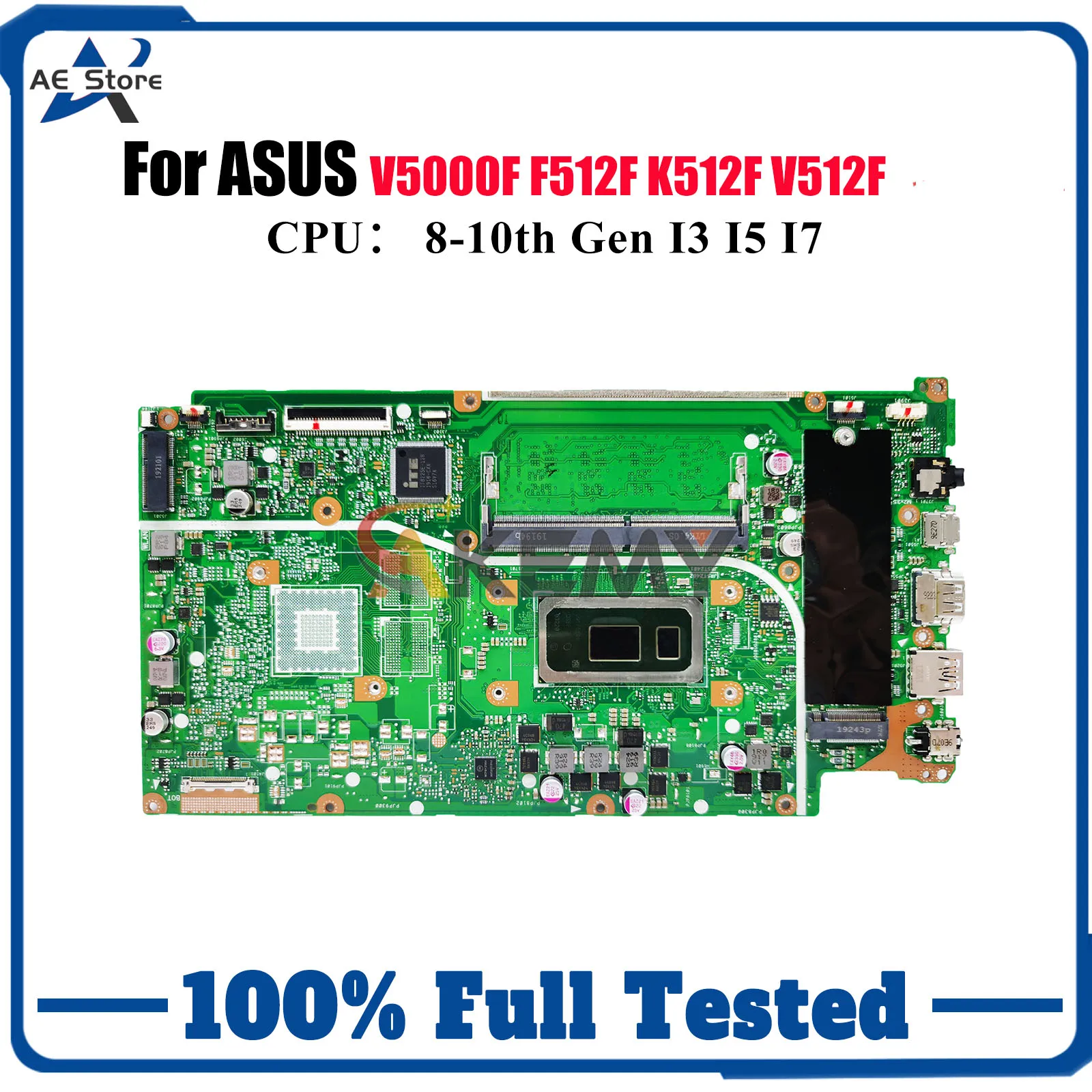 

X512FA Материнская плата для ноутбука ASUS X512FLC X512FJ X512FJG X512FB V5000F K512F X512F X512FF F512F V512F Материнская плата с процессором I3 I5 I7