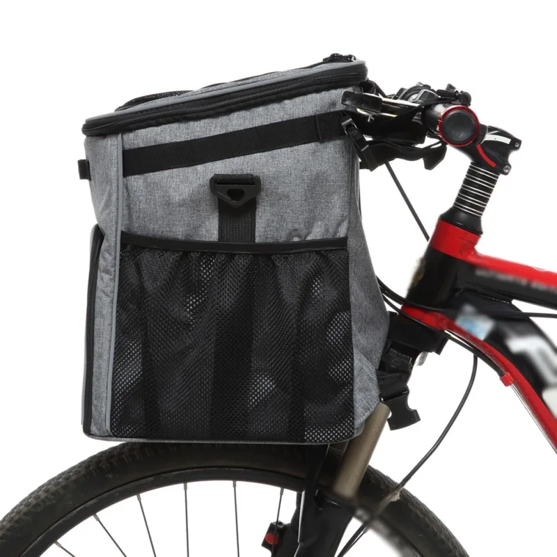 Imagem -05 - Pet Carrier Bolsa para Cão e Gato Cesta de Bicicleta Mochila de Assento Bicicleta Cachorro Animal Pequeno Viagens Caminhadas Acessórios de Ciclismo