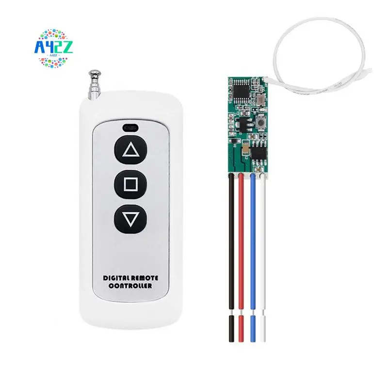 A42Z-DC 12V Motor Remote Control Kit, 433Mhz Wireless Relay Module With Transmitter, For Motor Direction & Stop Control