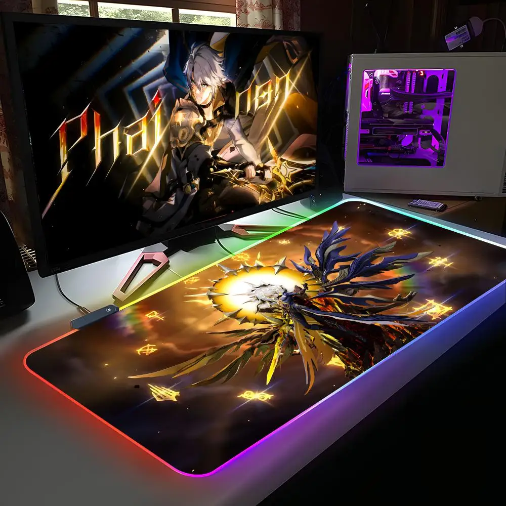 

Honkai Star Rail Phainon Mouse Pad RGB Rubber Computer Laptop Official Game Colored esports Aesthetic Pretty Fashion Luxury Mat