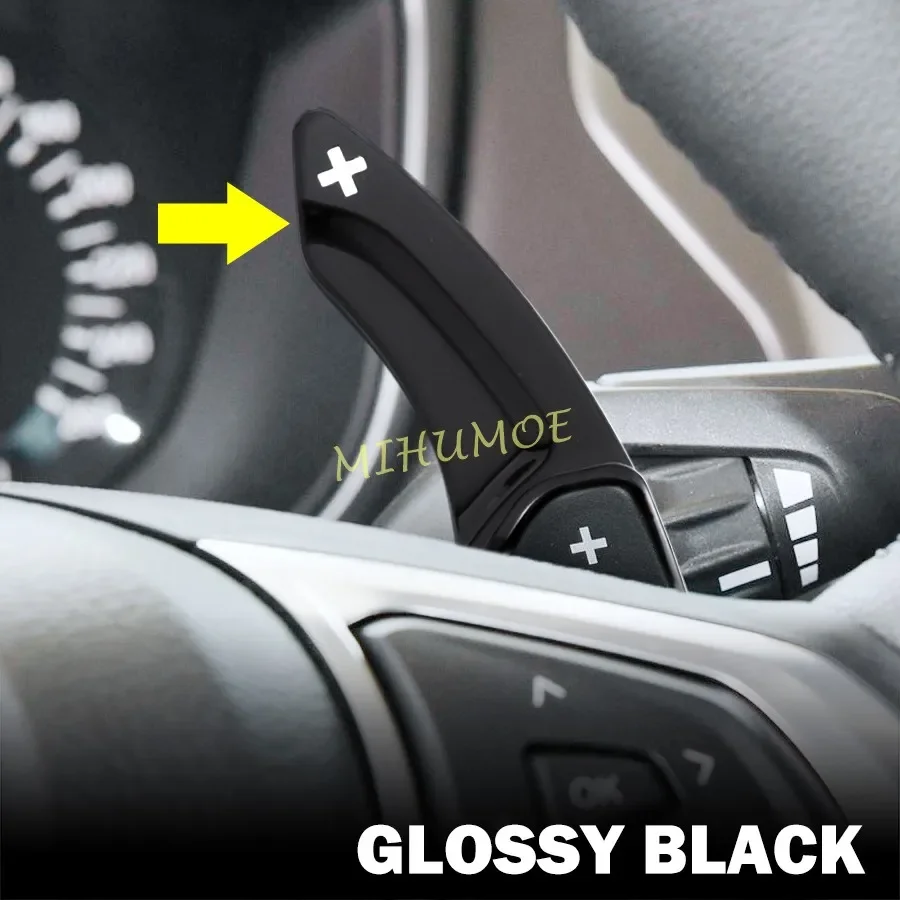 

Для Lincoln MKC MKZ MKS MKX Ford Mondeo Fusion Edge рулевое колесо, удлинитель, наклейки, аксессуары, глянцевый черный ABS