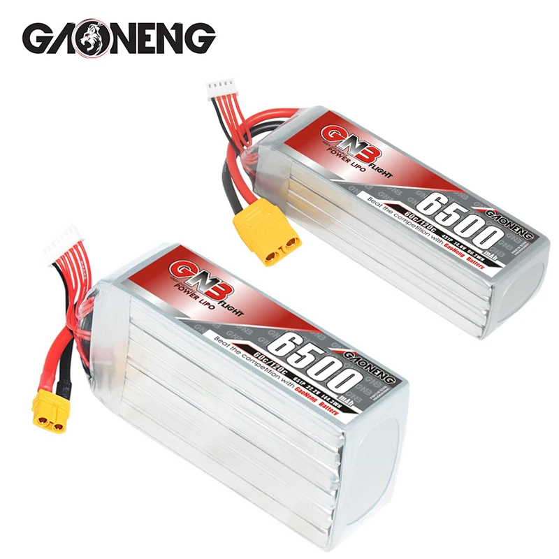 GNB LiPo Battery 4S 6S 6500mAh 120C For RC Car Boat RC Helicopter Quadcopter Drone FPV Parts 14.8V 22.2V Rechargeable Battery