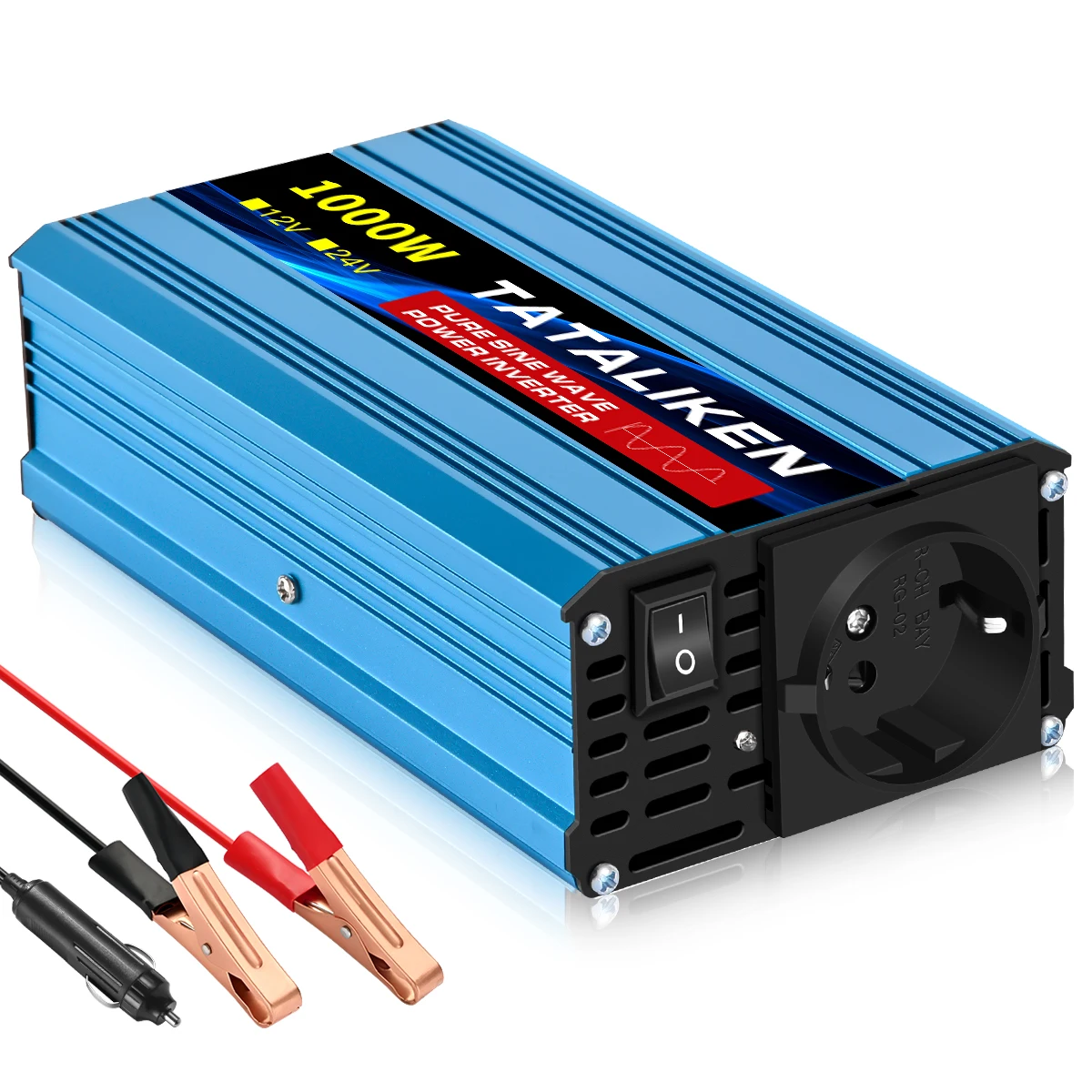 EU Buchse Reine Sinus Welle Inverter 1000 W/300 W/5000 W/6000 W DC 12 V zu AC 220 V 50 HZ Power Inverter Ladegerät Konverter Adapter