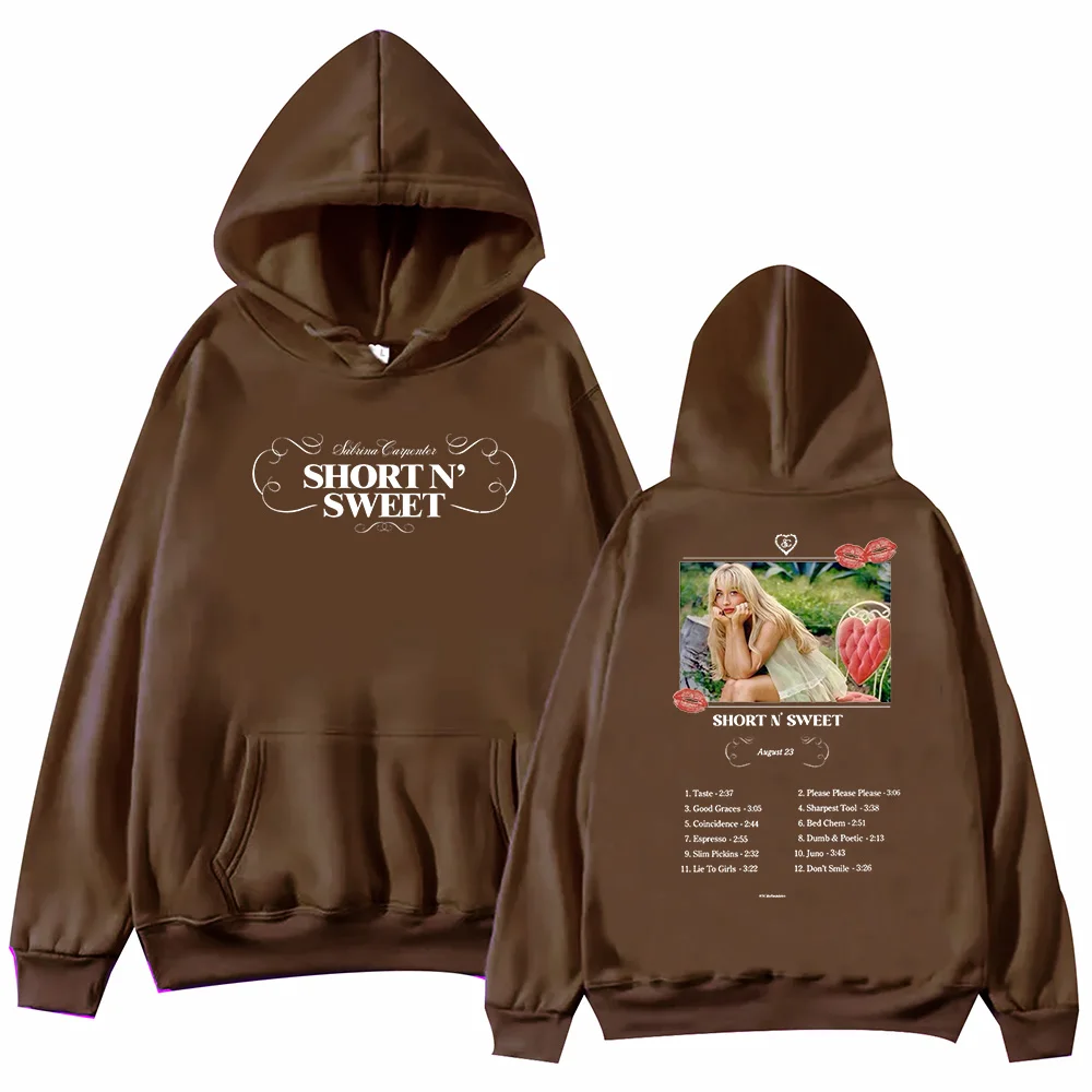 Sabrina Carpenter Short N' Sweet Hoodie Unisex Harajuku Pullover Tops Long Sleeve Hoodies  Muisc Tour Fans Gift