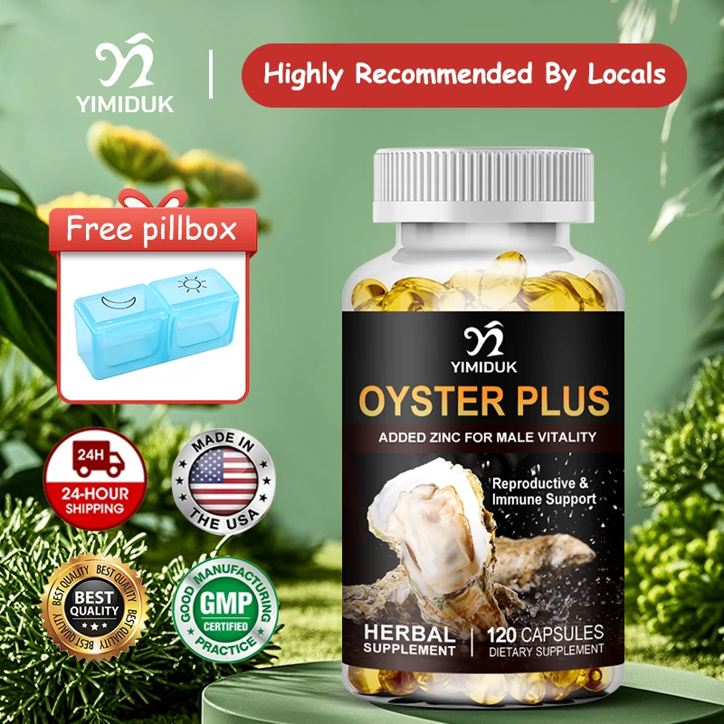 

Yimiduk Natural Oyster Plus Capsules, Support Energy & Immune Boost, Reproductive , Cognitive Function and Focus, Gluten Free