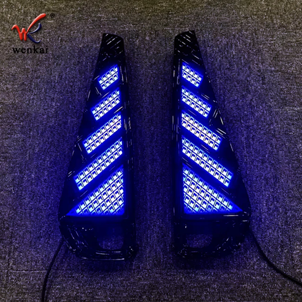 المصد الأمامي للسيارة LED ضوء الجري النهاري دي أر إل ثلاثة ألوان مصباح إشارة الانعطاف لتويوتا Vellfire 40 سلسلة 2024 أجزاء مصباح الضباب