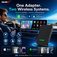 Carlinkit 5.0 Wireless CarPlay Android Auto Adapter 2 in 1 Wired to Wireless Converter for Factory CarPlay Android Auto Cars Dual Band 2.4G 5G WiFi Bluetooth 5.2 Auto Reconnect OTA Update Plug and Play Car Dongle