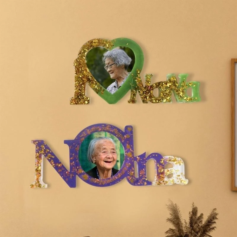 

DIY Love Family Photo Frame Silicone Mould Resin Ornament Casting Molds Handmade Desktop Decoration Crafts Making Tools