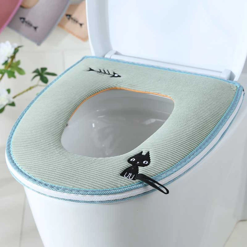 Zipper Convenient Durable Delicate High-quality Exquisite Popular Washable Toilet Seat Cover Home Decor Toilet Seat Cover Handle