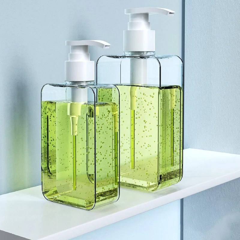 Soap Dispenser Bottle Bathroom Liquid Shampoo Shower Gel Bottle Refillable Storage Container Soap Press Empty Bottles view 2