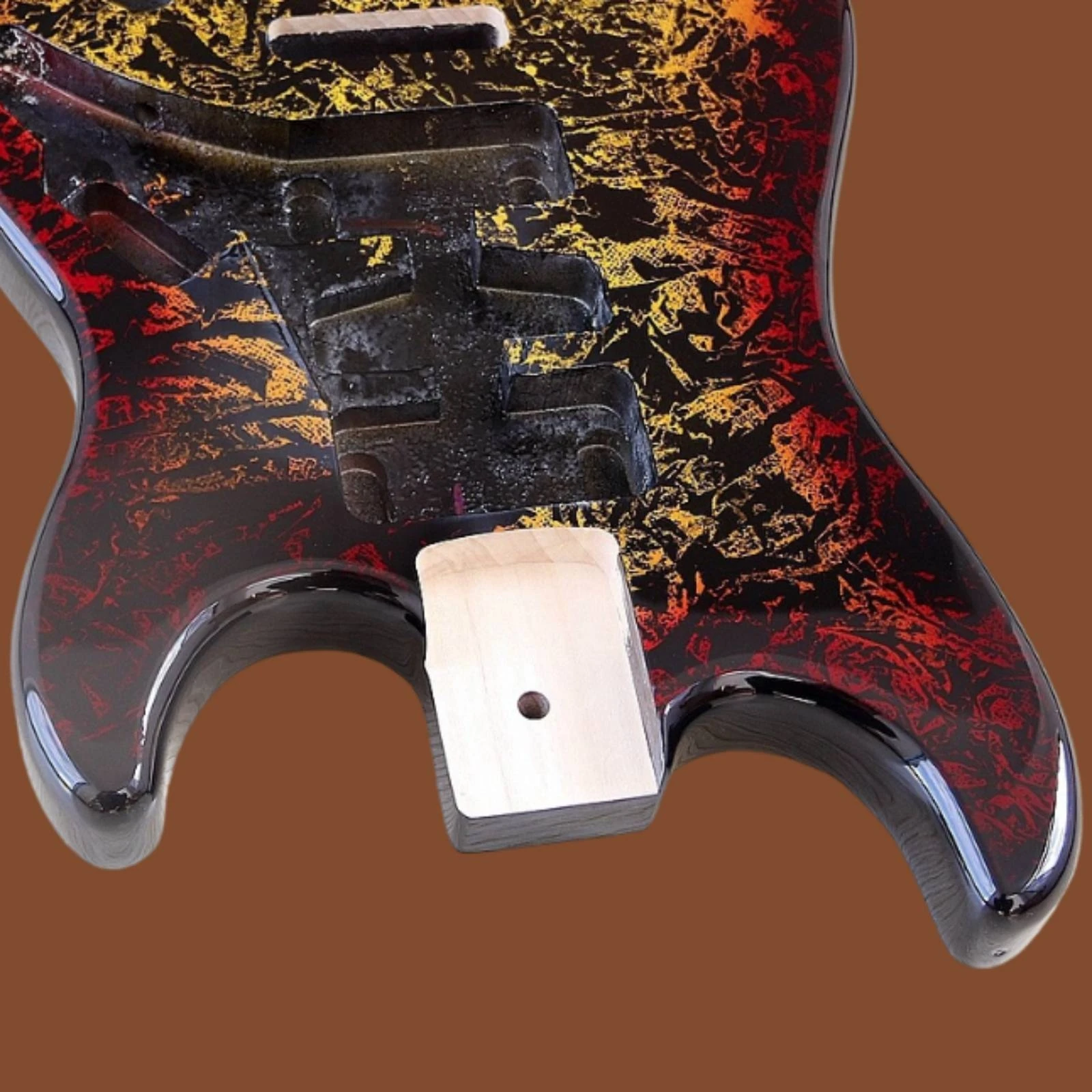 Musical Instrument Diy - Elektro Gitar Gövdesi Yönlendirilmiş Oyuklar İşlenmemiş