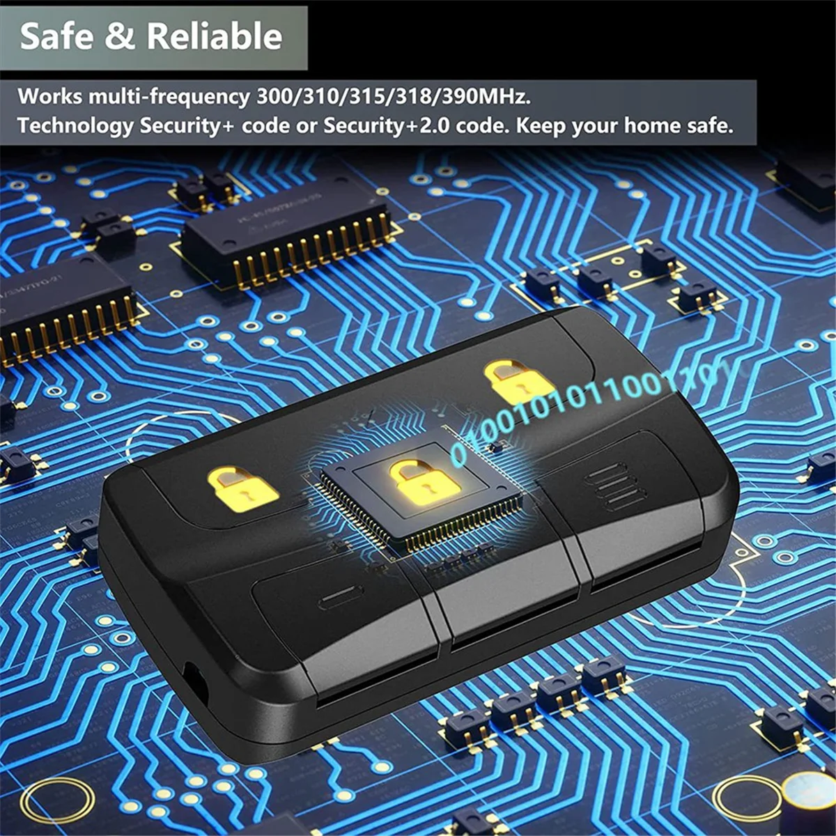 Control remoto portátil multifunción, Control remoto Compatible con Liftmaster, 16 en 1, 300-390Mhz, Chamberlain