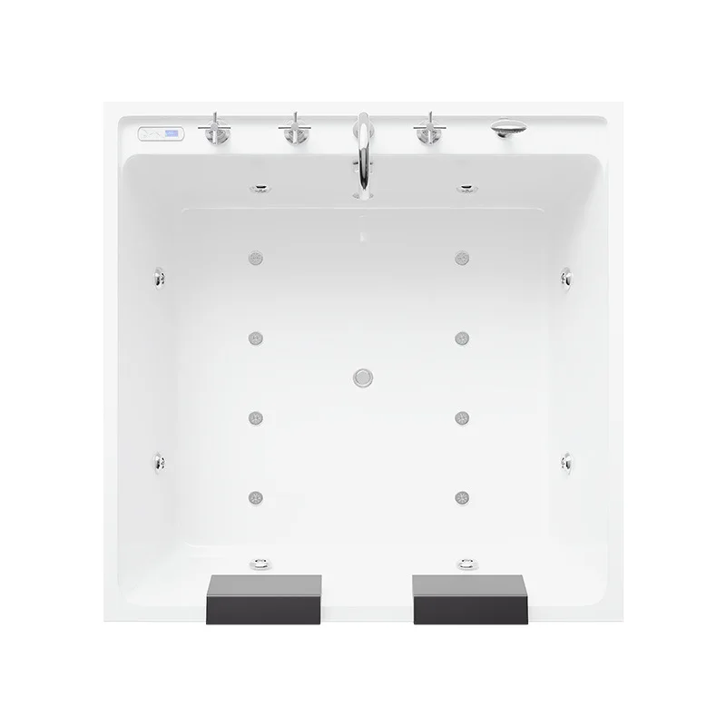 

Acrylic bathtub, square freestanding double jacuzzi
