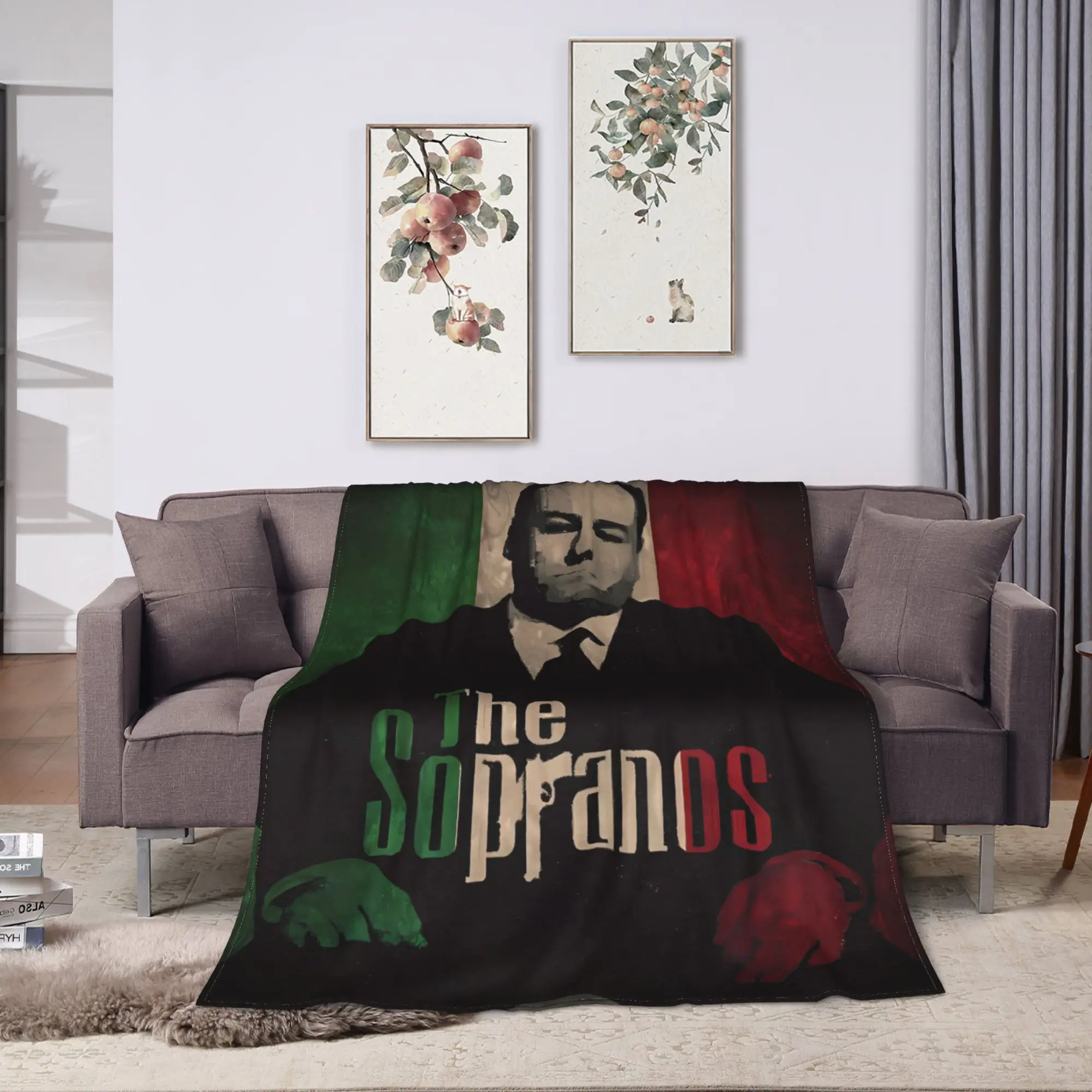 Crime Drama Tv Tony Soprano Blanket  Travel Flannel Throw Blanket For Bedroom Super Soft Design Quality Bedspread Present