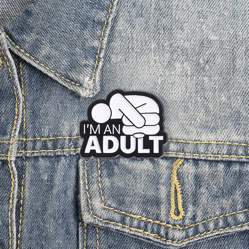 5Pcs Funny Adult Sarcastic Quote Enamel Badge Set Humorous Workplace Mood Text Brooch For Jacket Backpack Decoration