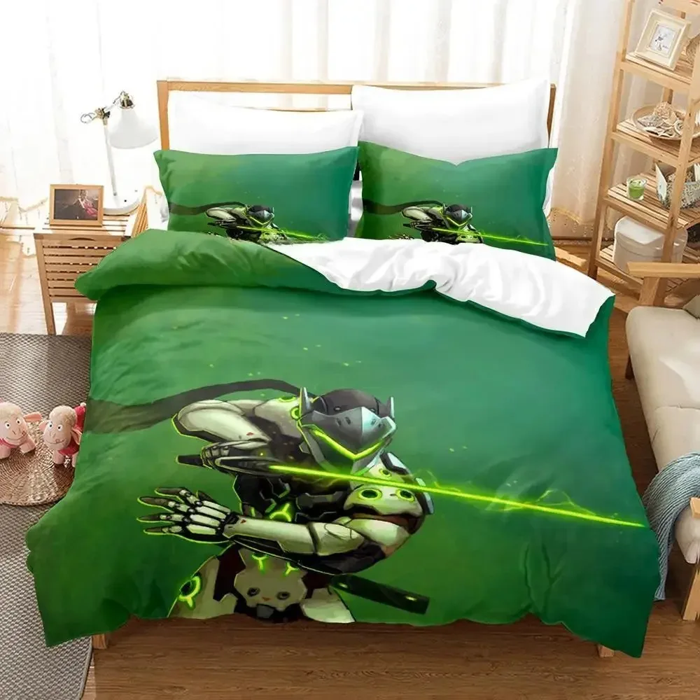 

Game Cool Dragon Blade Genji by Bedding Set Single Twin Full Queen King Size Bed Set Adult Kid Bedroom Duvet cover Sets Anime