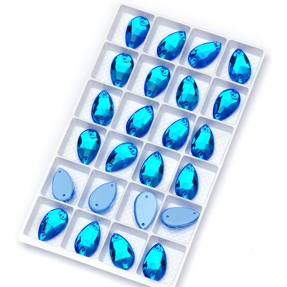Pubrilex Neue abgeschrägte aufnähbare Strasssteine in verschiedenen Farben, glitzernde Nähsteine für Kleidung, Schmuck, Handarbeiten und Dekoration. – Detail 5