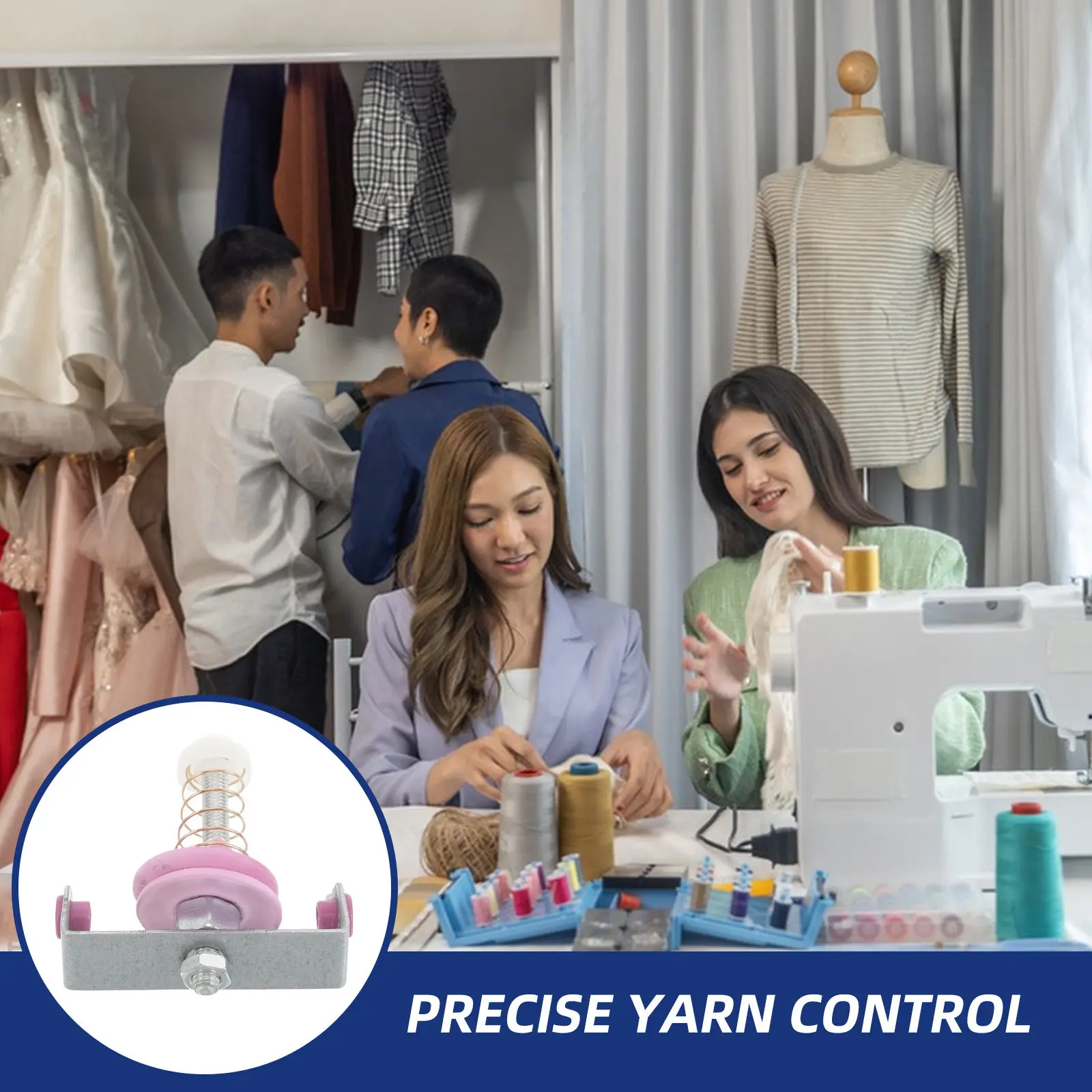 

5 шт. пружинных натяжителей нити для текстильных машин, запчасти для вязальных машин, аксессуары для плавного ткачества и точной подачи нити