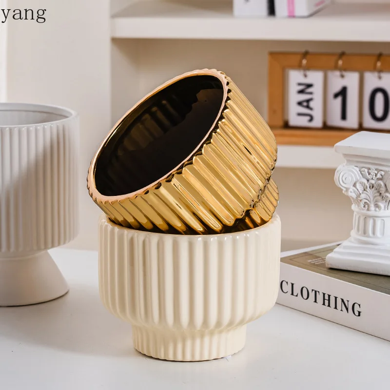 CX vertical pattern Phalaenopsis vase living room home decoration ornament
