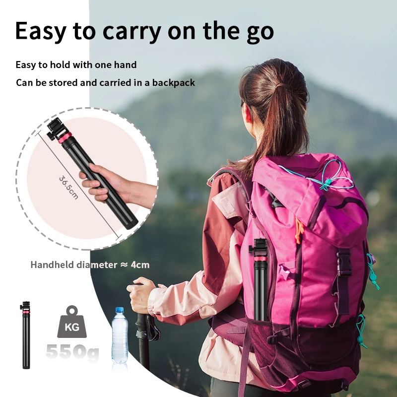 Scalable phone tripod suitable for iPhone 360 ° ball camera tripod Sony Canon DJI Osmo sports camera lightweight travel