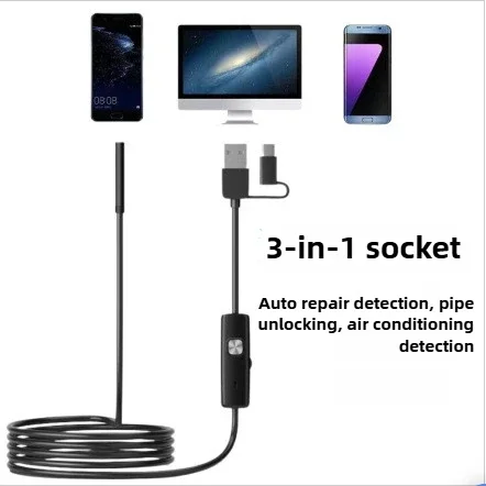 High Definition Camera Photo Probe  Industrial Automotive Pipeline Endoscope Tool 5.5mm Mobile Phone Visual Endoscope