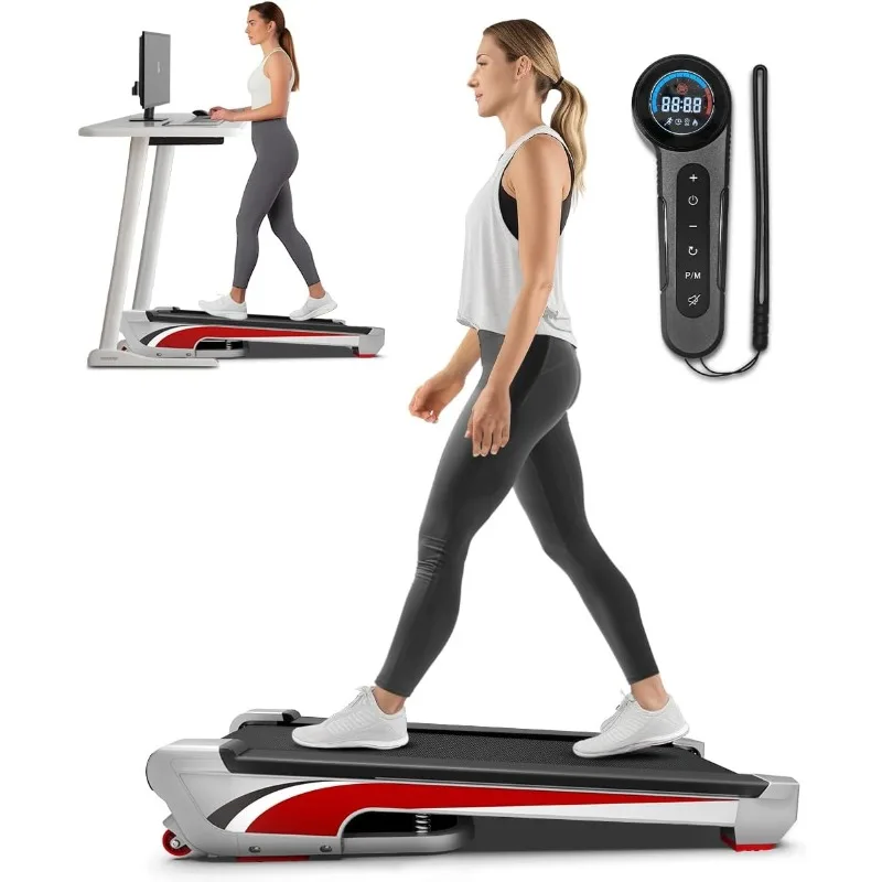 

Walking Pad Treadmill with 6% Incline, Under Desk Treadmill Home & Office, Compact Mini Jogging Machine for Small Space