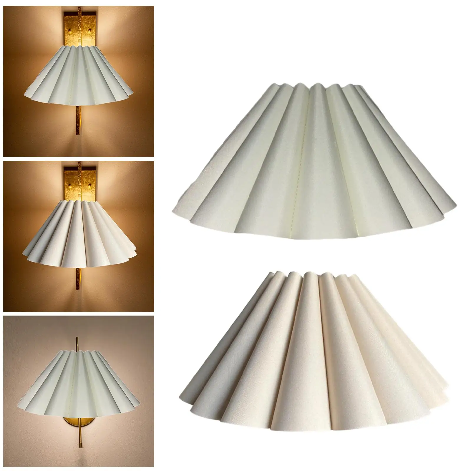 

Cloth Table Lampshade Pleated Design Lamp Cover Home Decor Accessory for E