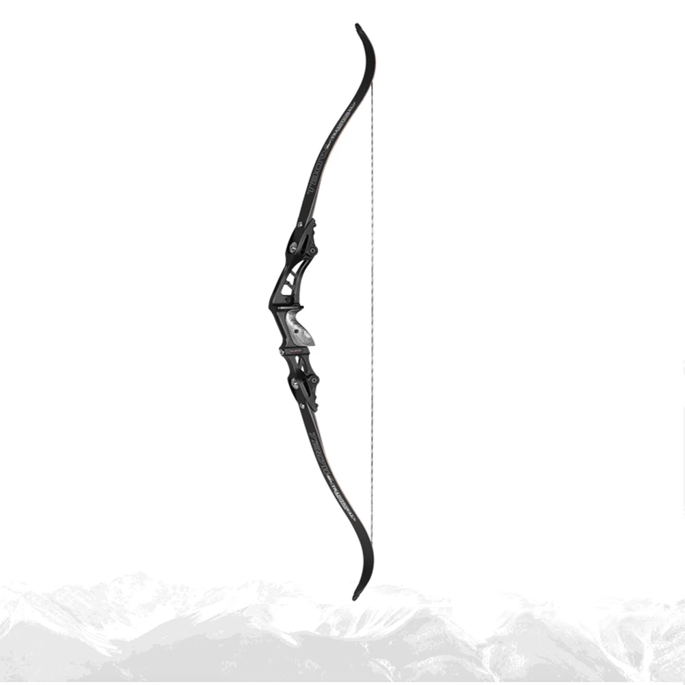 JUNXING F263 Archery Recurve Bow 25lbs -60lbs 19 Inch Aluminum Alloy Right Handle Bow for Hunting Shooting Training