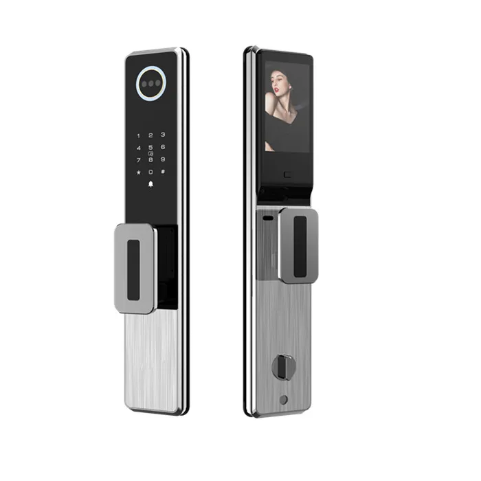 

Home Smart 3D Face Recognition Video Door Lock WiFi Wood Door App Electronic Zinc Alloy Material Lock Memory Card Smart Locks