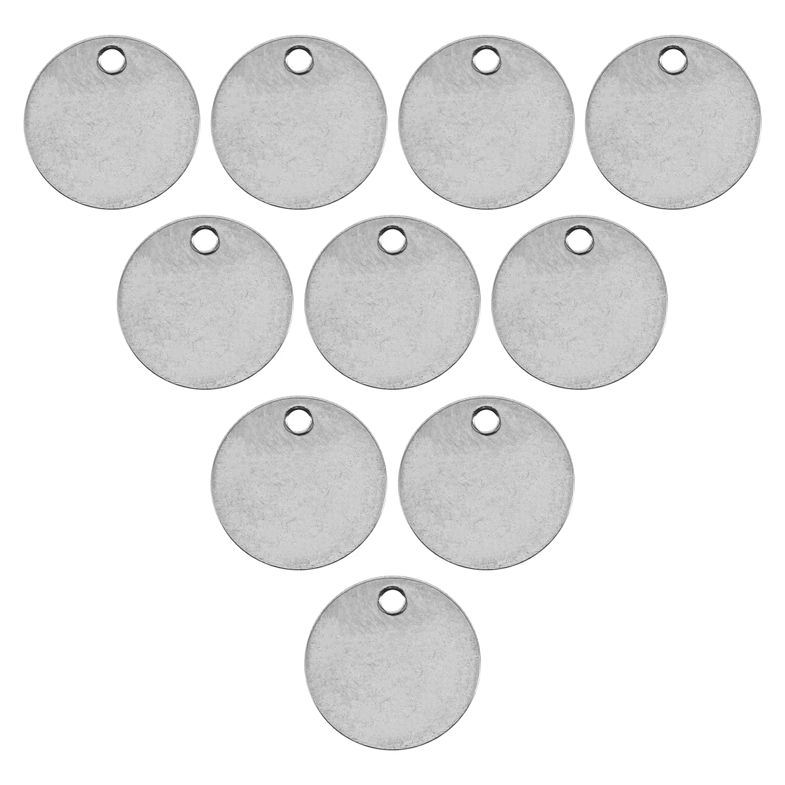 

20 Pcs Stainless Steel Pendant Round Disc Transfer Tags Blank Sublimation Name Plate Card Discs Aluminum Stamping