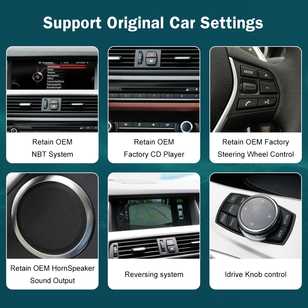 10.25\' Wireless CarPlay Android Auto Car Multimedia Radio Player For BMW 5 Series 2012-2016 F10/F11 NBT Linux Touch Screen