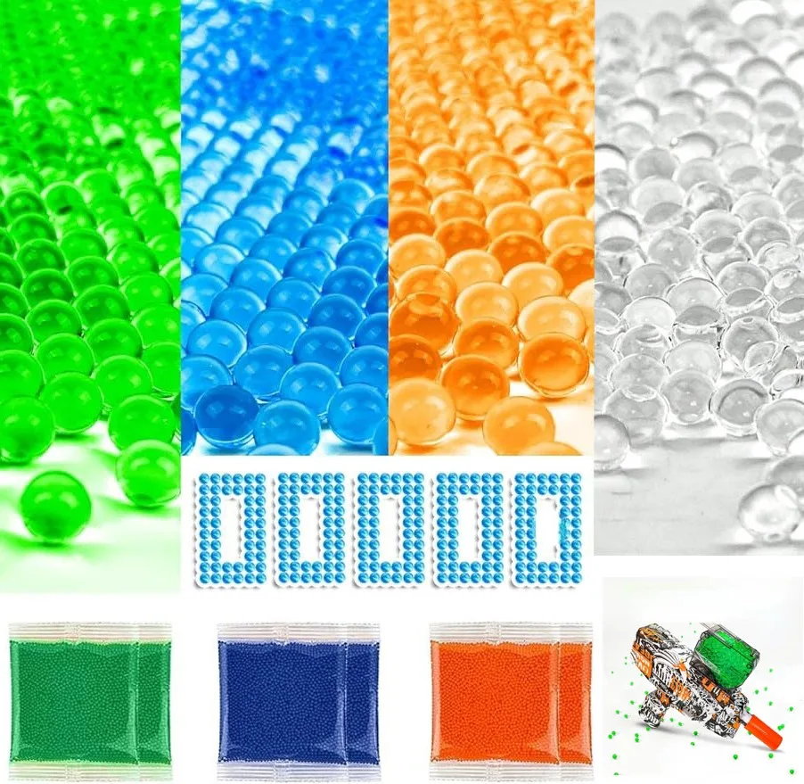 80000pcs Home Decor Water Bead Rainbow Pearl Gel Ball Hydrogel Potted Crystal Muds Soil Jelly Airsoft Weapon Blaster Accessories