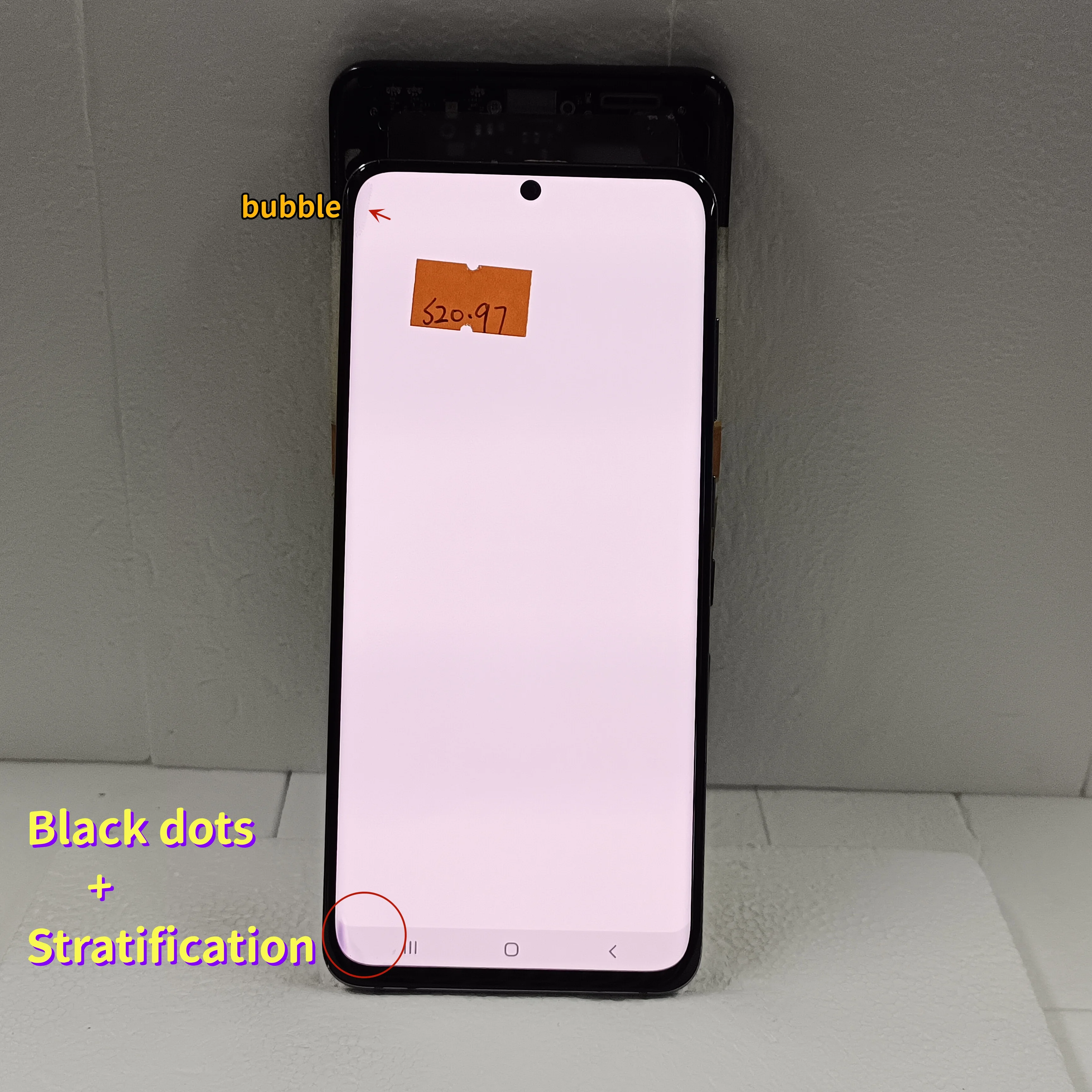 AMOLED S20 Schermo Per Samsung Galaxy S20 US G981V Difetto Display LCD G980 G980F G981U Touch Panel Digitizer Assembly di Ricambio