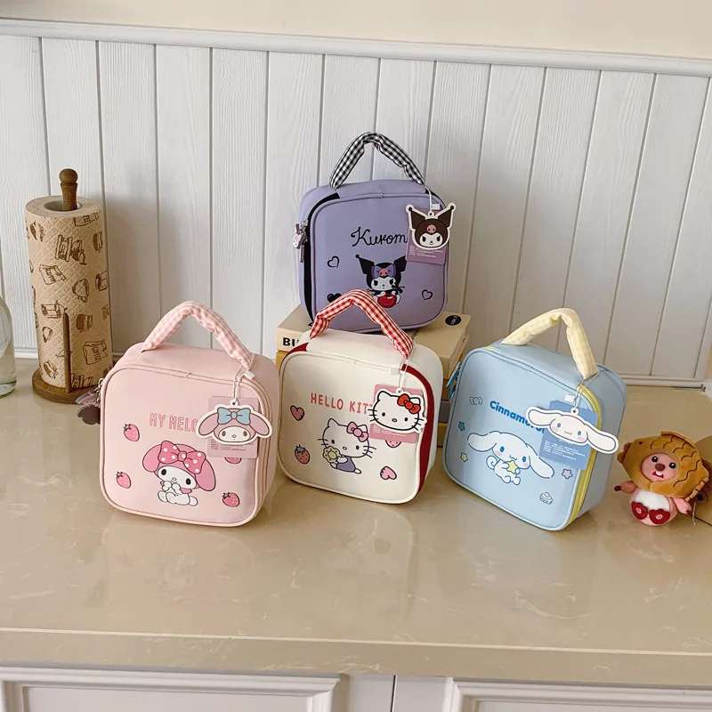 Sanrio Hello Kitty Cinnamoroll My Melody Kuromi большая вместительная сумка для ручной клади Kawai утолщенная сумка для хранения проти падения