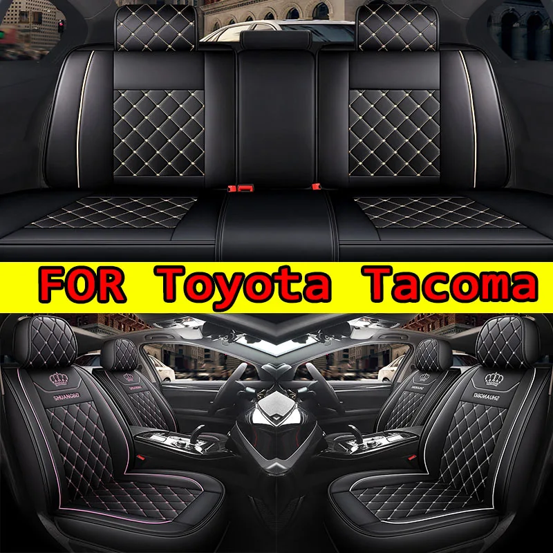 

FOR Toyota Tacoma Car seat cover waterproof artificial leather comfortable front and rear row 5 seats fully wrapped seat cover