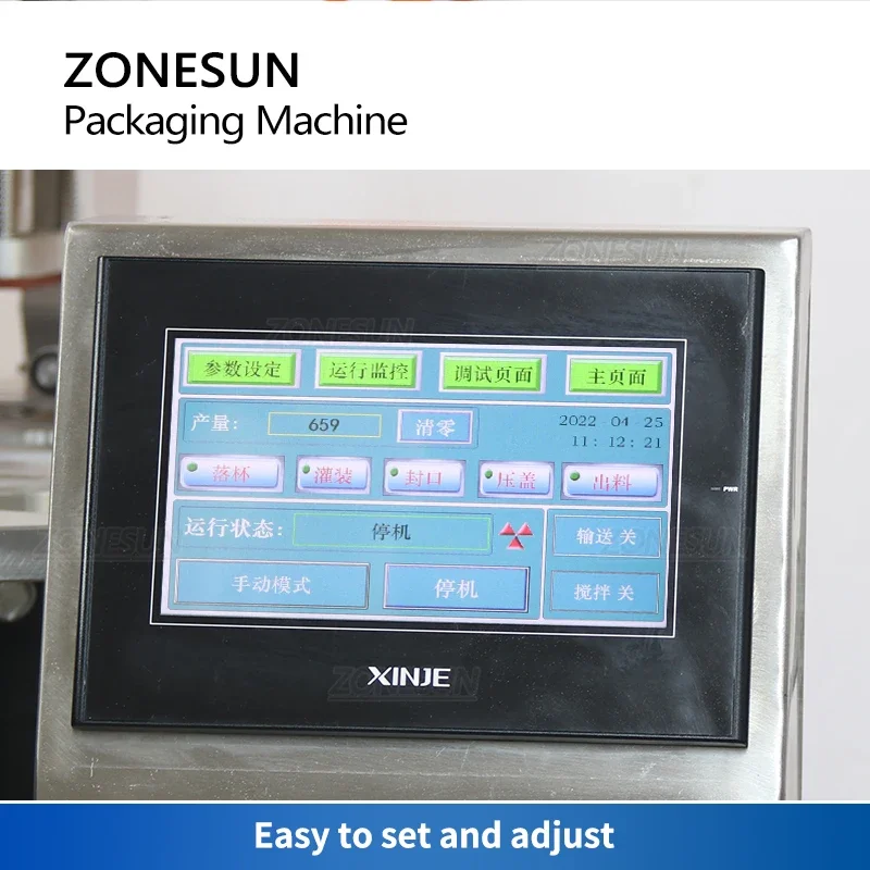 ZONESUN Macchina automatica per sigillare il riempimento di gelati per l'alimentazione della tazza ZS-FS600 Macchinari per salsa di burro di arachidi per yogurt