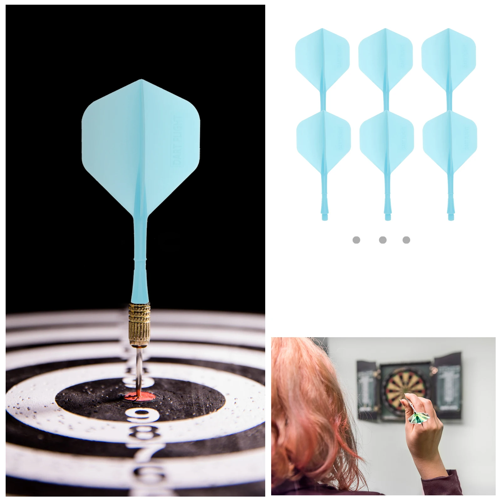 

10Pcs Dart Tail Wings Premium Sturdy Lightweight Replaceable Flights for Soft Tip Portable Indoor Game Accessories