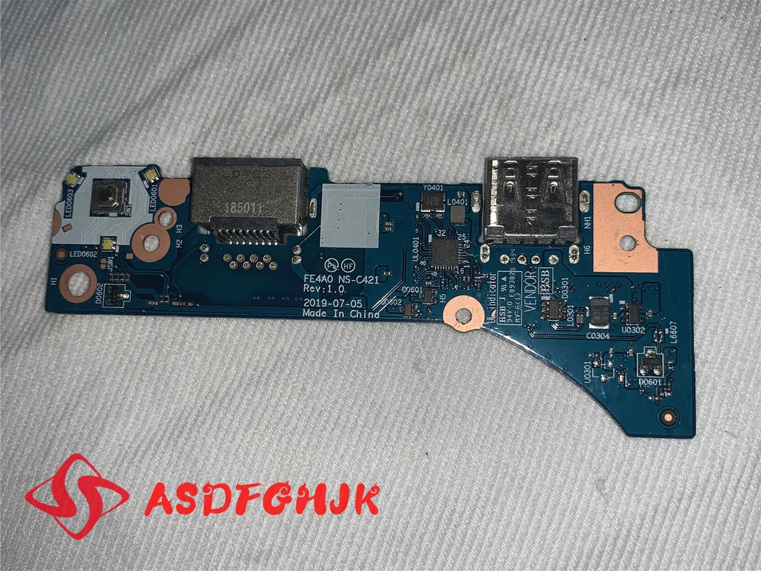 Genuine FOR lenovo Thinkpad E14 POWER BOARD NS-C421  100% Perfect Work