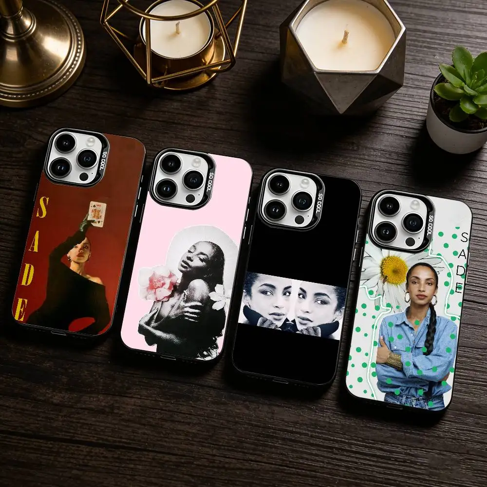 

S-Sade A-Adu Love Deluxe Phone Case For iPhone 17,16,15,14,13,12,11 Plus,Pro Max,XS,Colored silver phone case