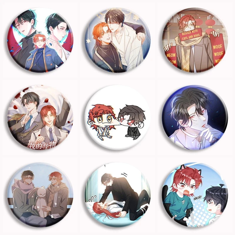 Kiss of the Abyss Manhwa Soft Button Pin BL Anime Boys Love Manga Brooches Badge Bag Deocr Accessories Fans Collect Gifts
