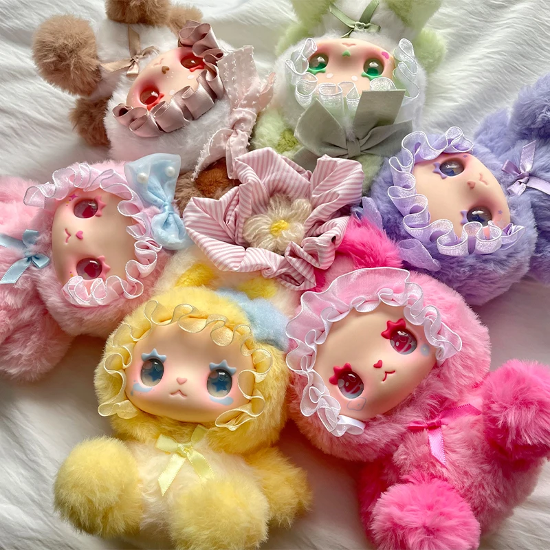 جميل إيما الأرنب التحالف سلسلة لطيف أفخم صندوق أعمى الفينيل دمية نموذج تزيين مُثبت لعبة صندوق غامض هدية