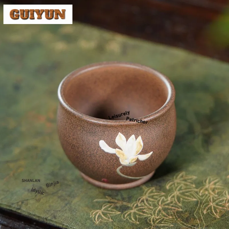 180 مللي ييشينغ الأرجواني الطين فنجان الشاي وعاء شاي أنيق أكواب واحدة الشاي تذوق رائحة كوب تشازان ماستر أكواب المقاهي الحلي #5
