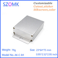 1Pcs 23*64*75mm szomk aluminum extruded enclosure junction box electronic diy aluminum project box wall mount pcb box