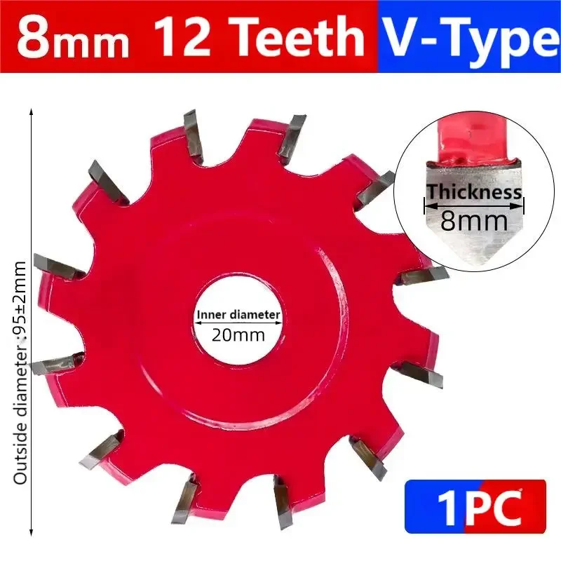 V/U-Type Aluminium-Kunststof Plaat 90 ° Folden Haaks Snijmes, Ronde Bodem Vorm Mes, Frees, Houtbewerking Gereedschap