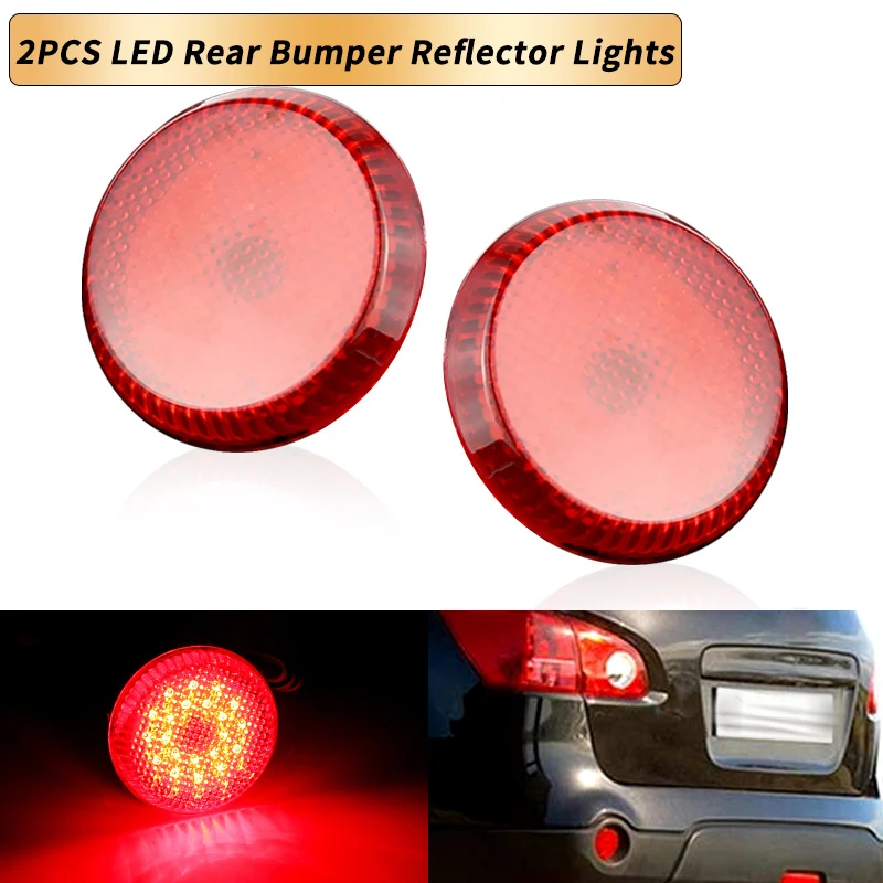 Tail Rear Bumper Reflector Light Brake Lamp For Toyota Corolla Sienna SE Scion iQ For Nissan Qashqai Juke X-Trail T31 Pathfinder